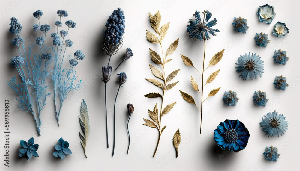 Naturally Beautiful: A Set of Dried Flowers and Leaves for a Touch of Nature in Your Home - ai gener