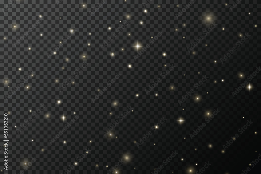 Sparkles lights stars background. Vector