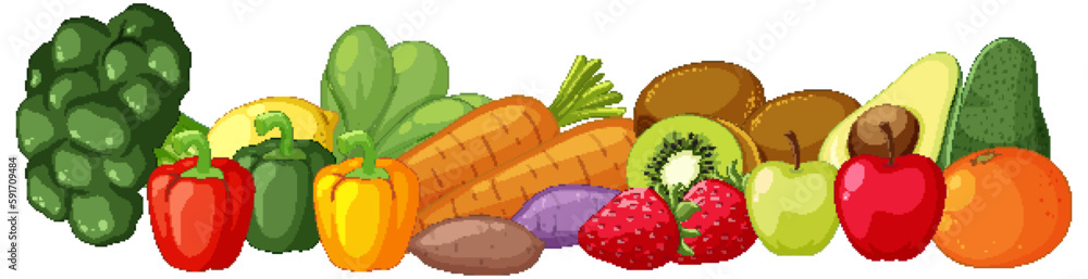 Colorful Vitamin C-Rich Fruits and Vegetables