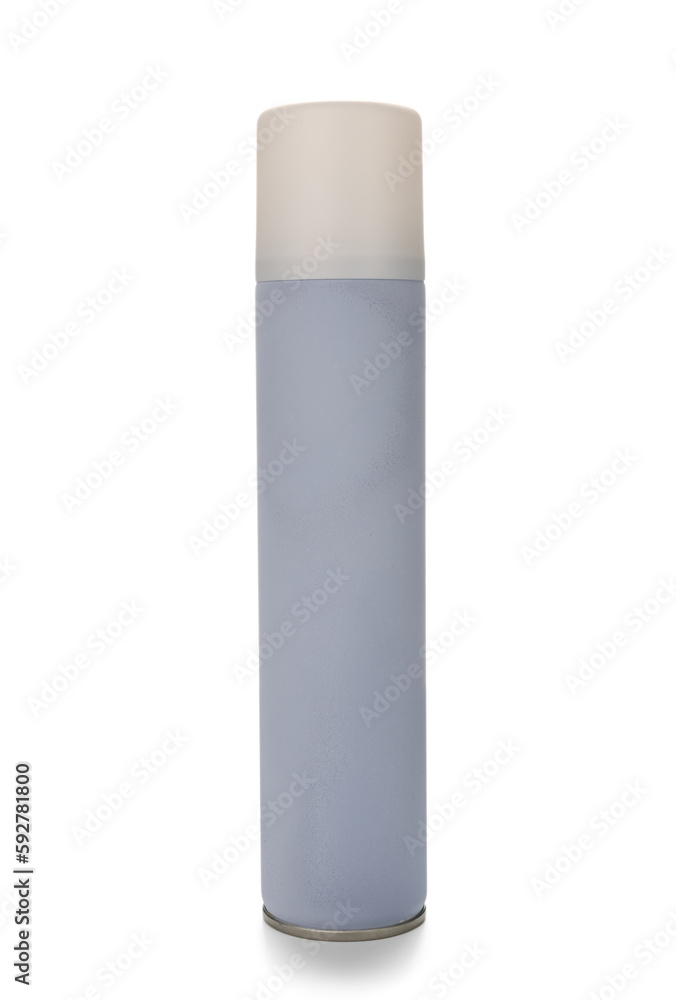 Bottle of hair spray isolated on white background