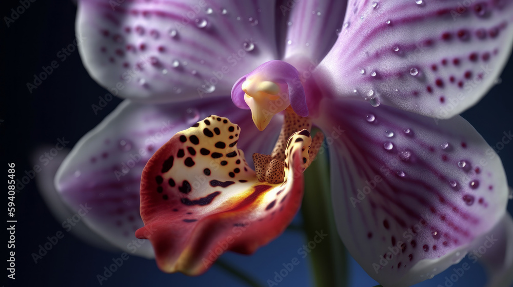 Orchid flower. Illustration AI Generative.