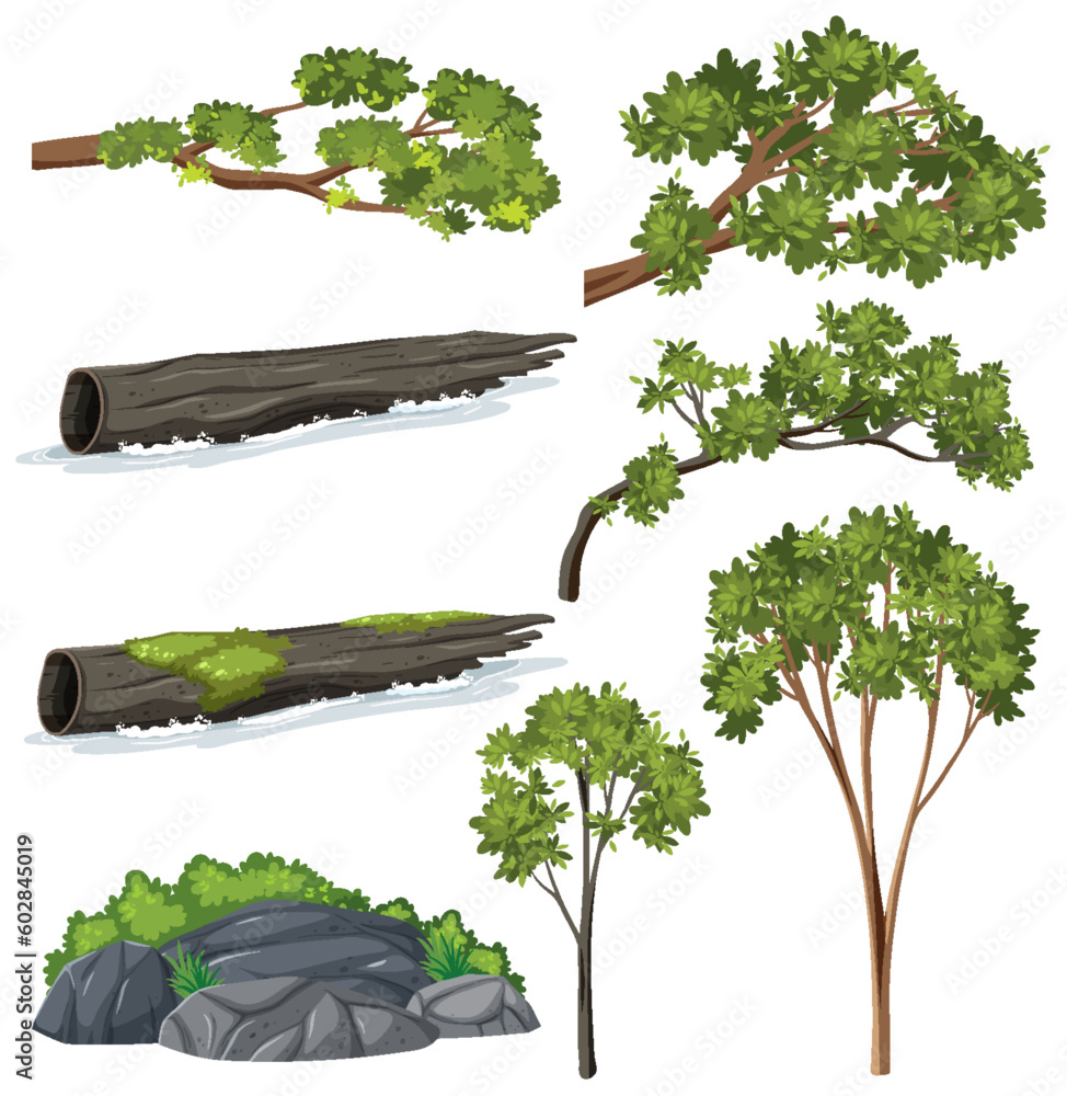 Diverse Trees Vector Set