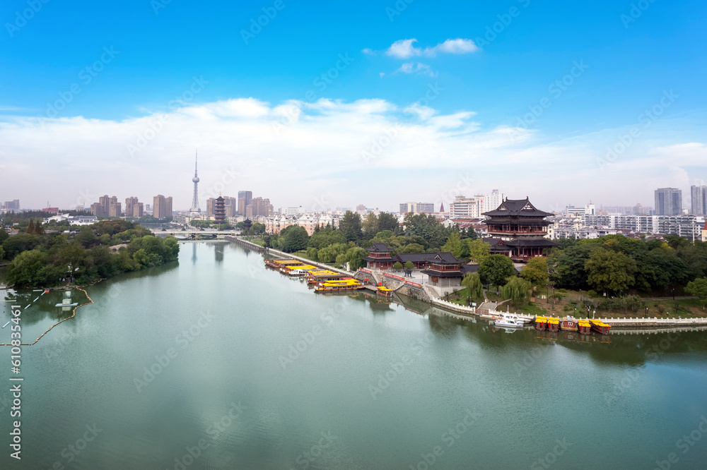 Cityscape of Taizhou, Jiangsu, China