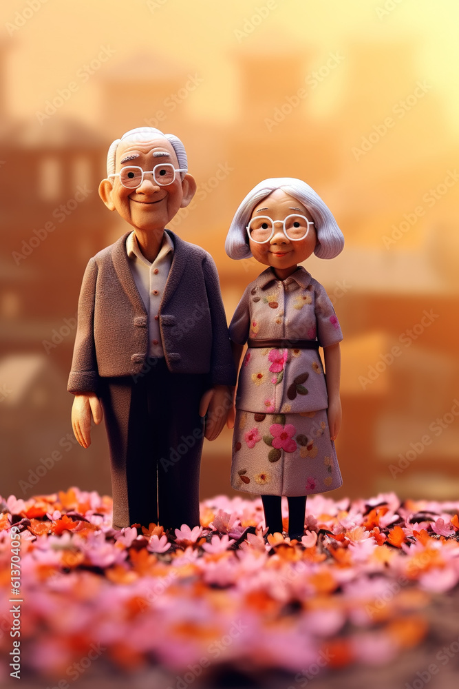 The Family Life of Elderly Couples Generated by AI