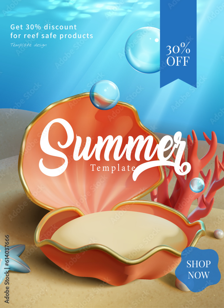 Undersea summer sale template