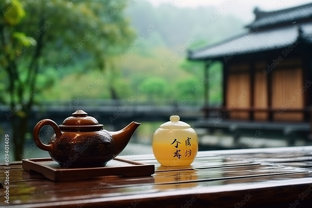 Chinese traditional tea culture scene