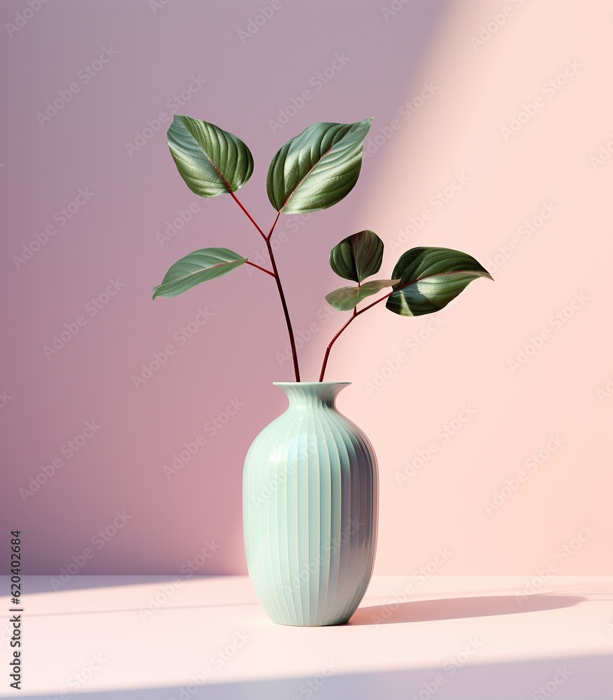 A vibrant green plant stands tall and proud in a delicate glass vase, reminding us of the beauty and