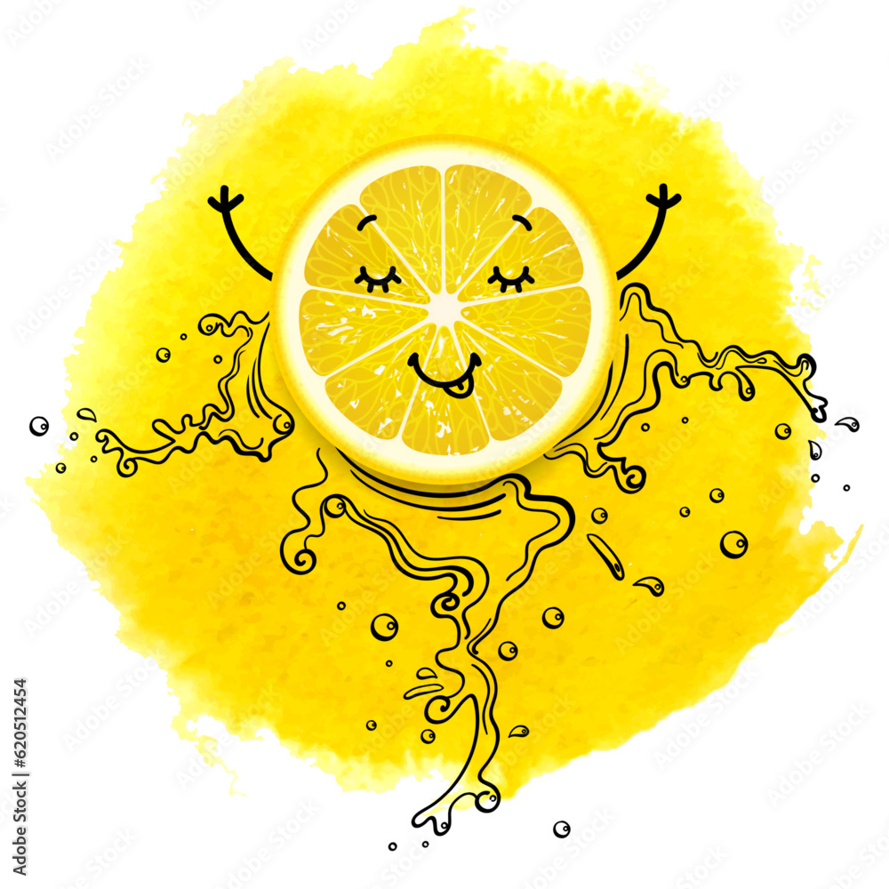 Funny Lemon with a Splash of Fresh Juice