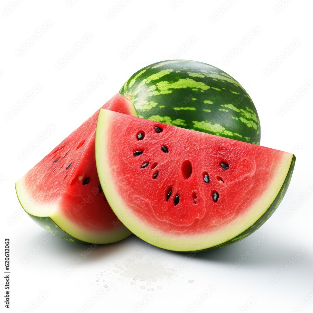 Ripe watermelon. Illustration AI Generative.