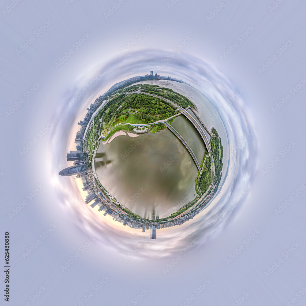Panoramic view of the planet in Talent Park, Shenzhen, China