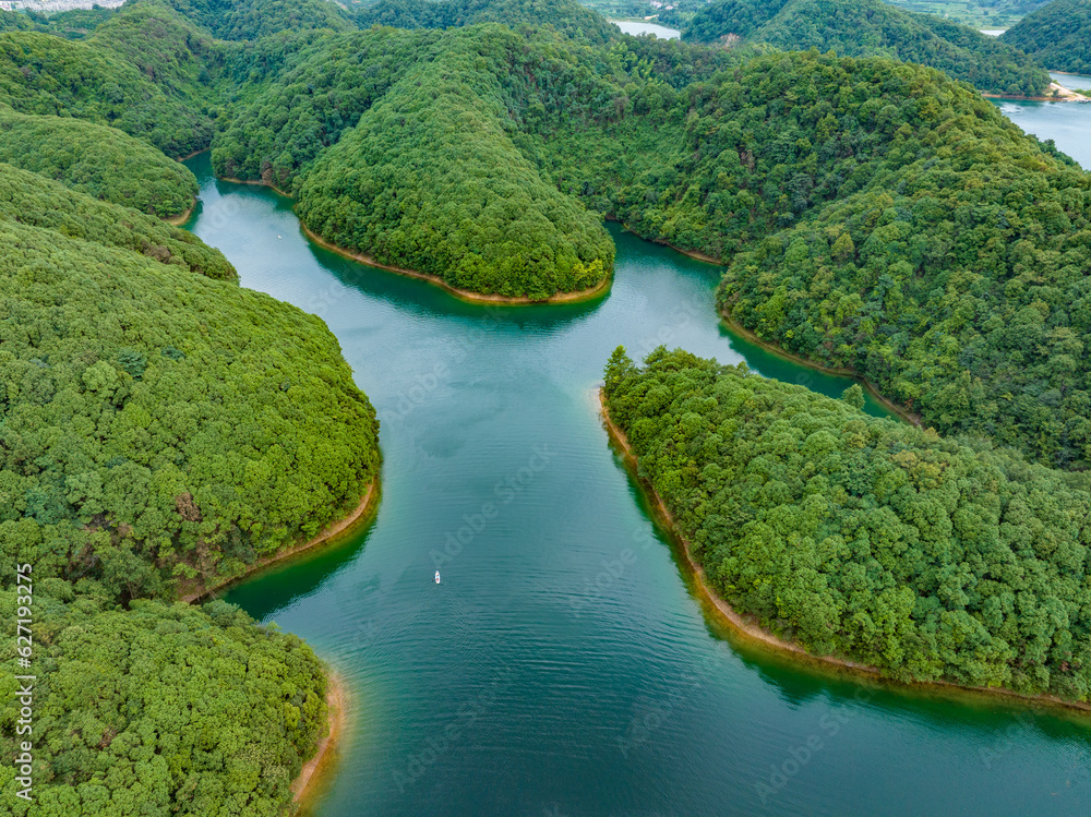 Aerial photography of Qiandao Lake, Jiangxi, China