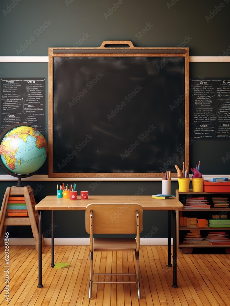 photorealistic back to school background template