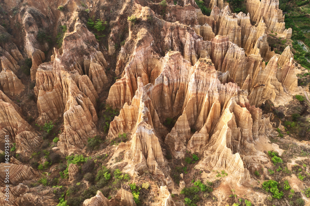 Flowing erosion landform in Yunnan, China.
