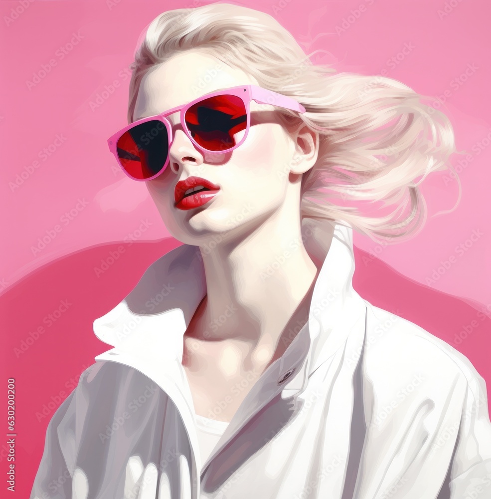 Fashion girl in sunglasses.