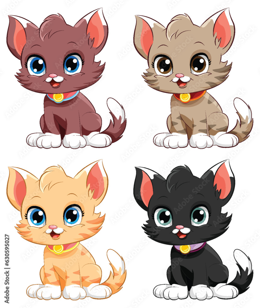 Collection of Cats Vector