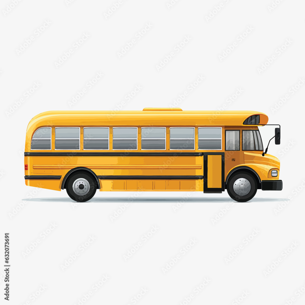school bus vector flat minimalistic isolated illustration