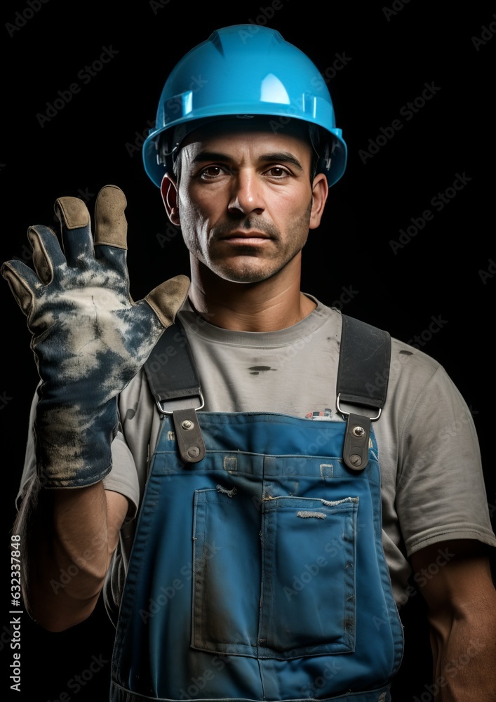 Attractive worker isolated