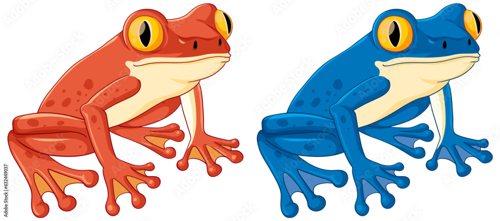 Cute Frog Cartoon Isolated
