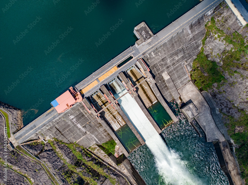 Hydropower dam aerial photography