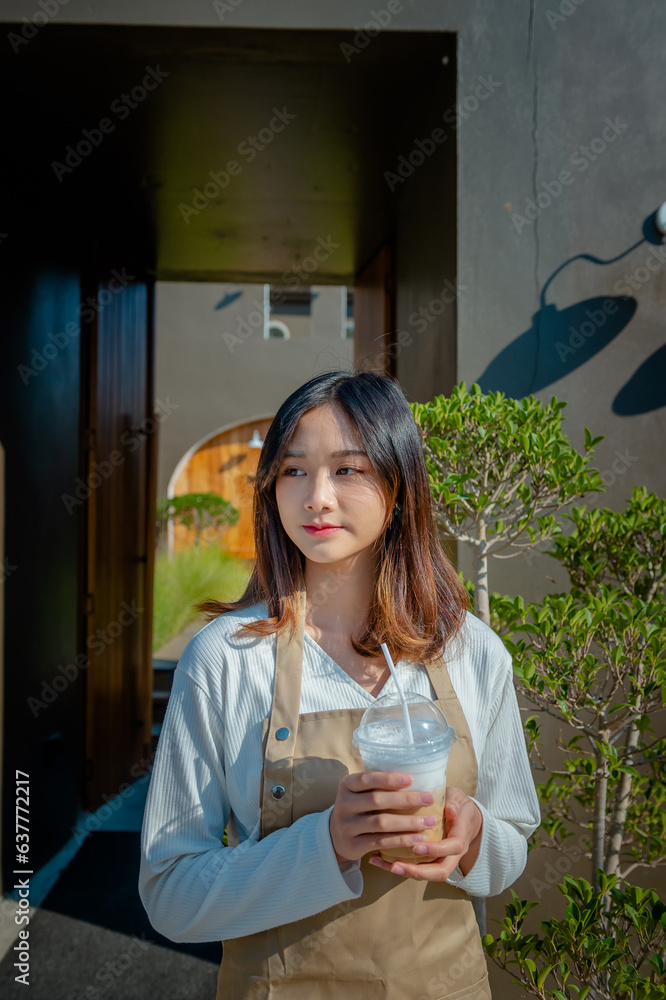 female coffee shop owner