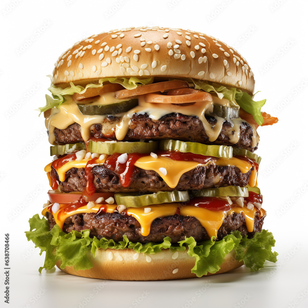 burger food on white background