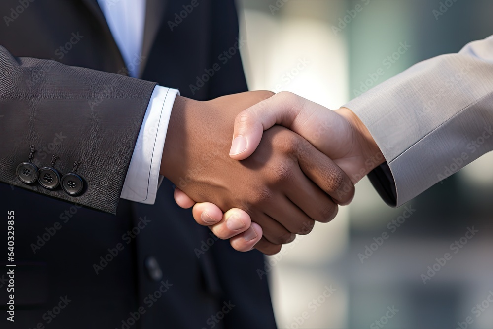 Business people shaking hands, finishing up a meeting. Handshaking concept, Businessman handshake cl