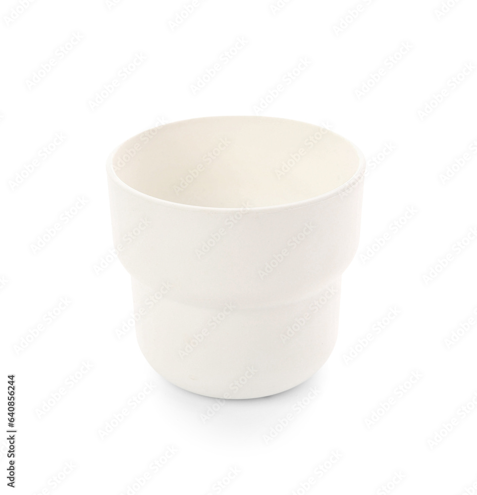 Empty flower pot isolated on white background