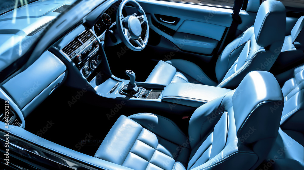 Modern interior of car.