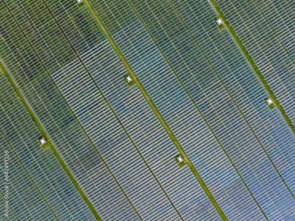 Solar photovoltaic panel aerial photography