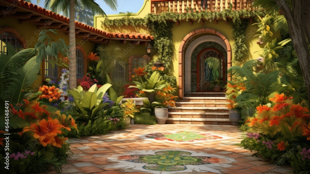 Classic Hispanical garden design
