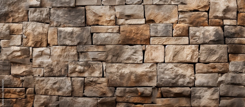 Weathered stone wall with natural textures perfect as a design background