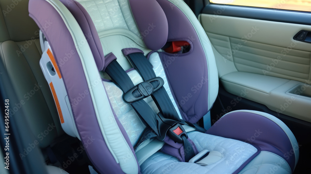 Empty child car safety restraint seat.