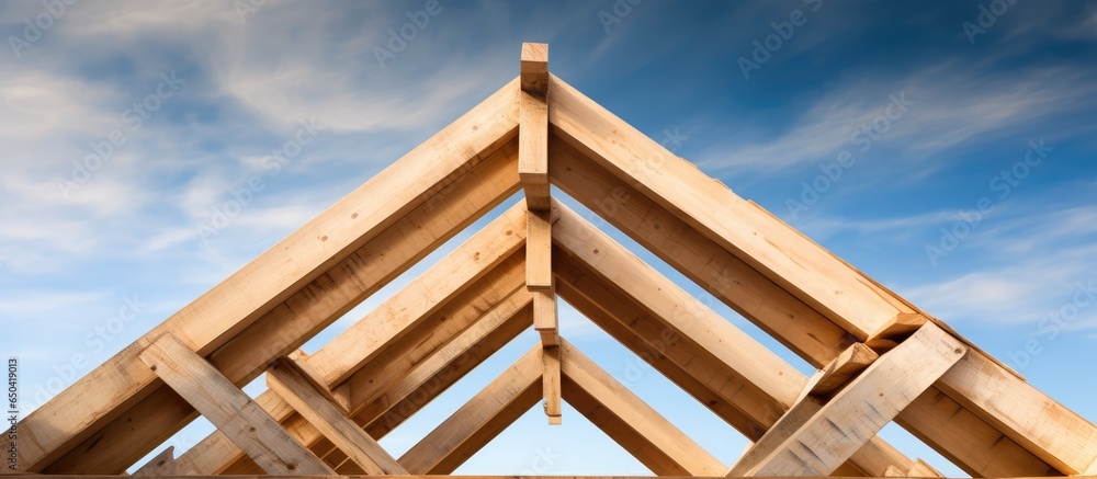 Symbolic image representing the construction of a wooden house