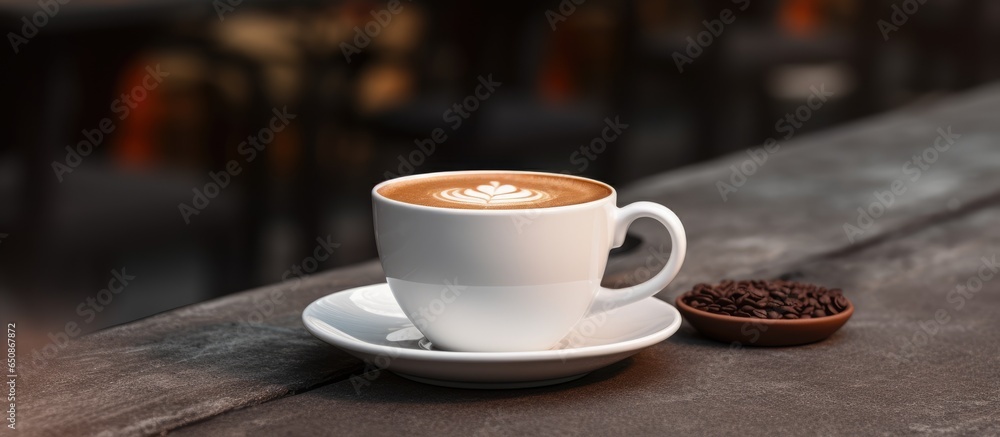 Coffee in a caf or restaurant for drinks and sales alongside tea and hot chocolate in a market or small shop