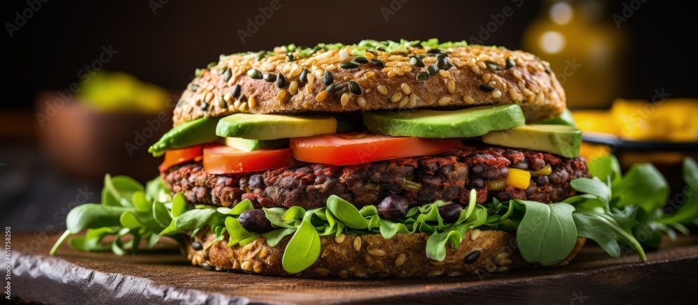 Quinoa black bean burgers with a black bean crust focusing on toning and selectivity