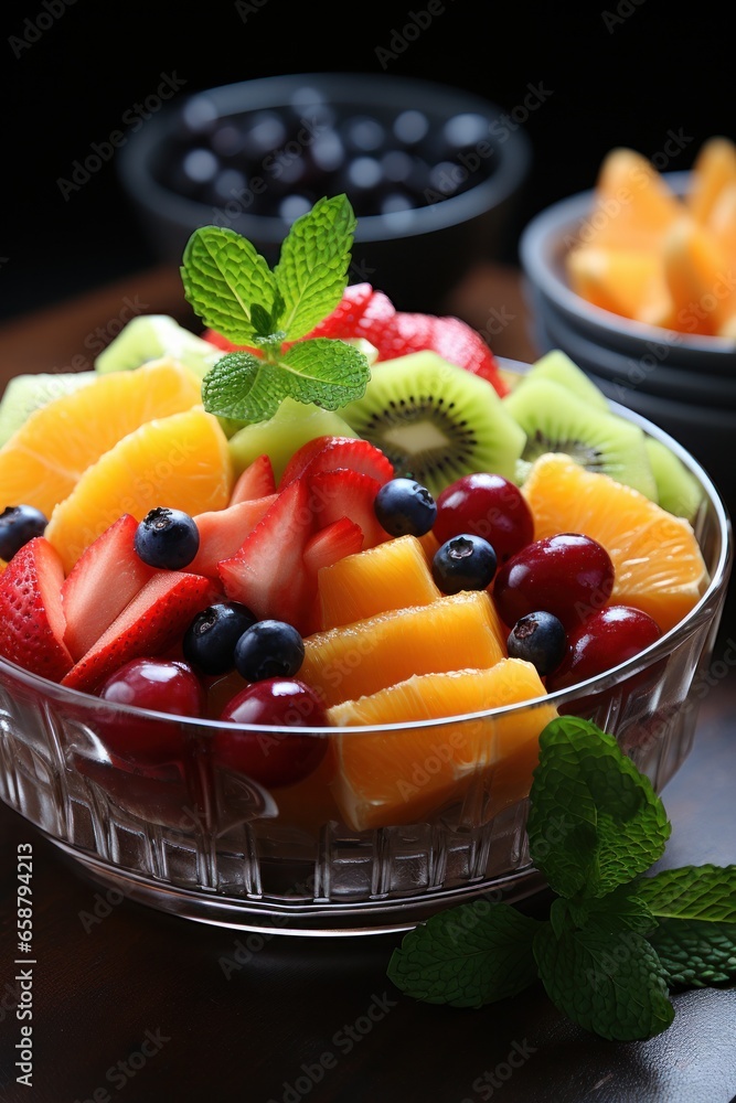 Fruit salad: colorful, refreshing, and vitamin-rich mix of seasonal fruits