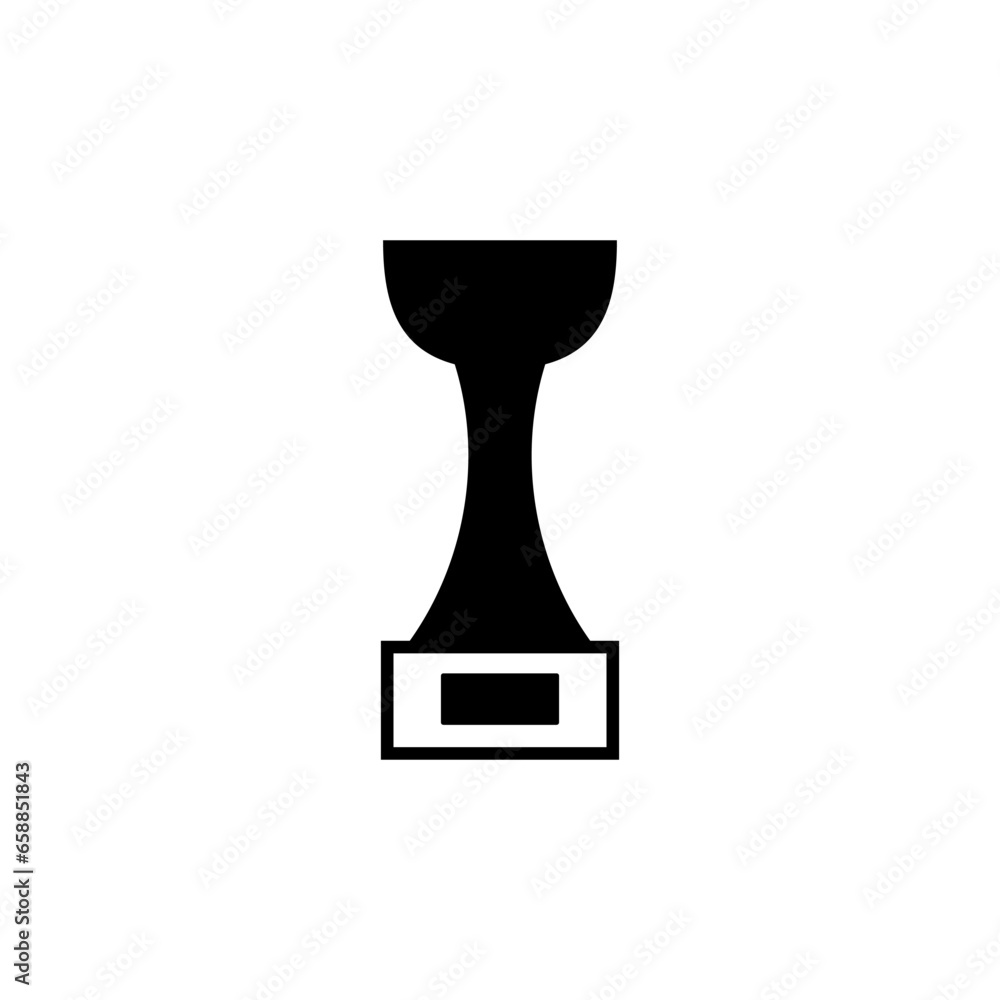 Trophy cup on white background