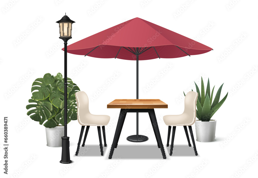 Outdoor Cafe Composition