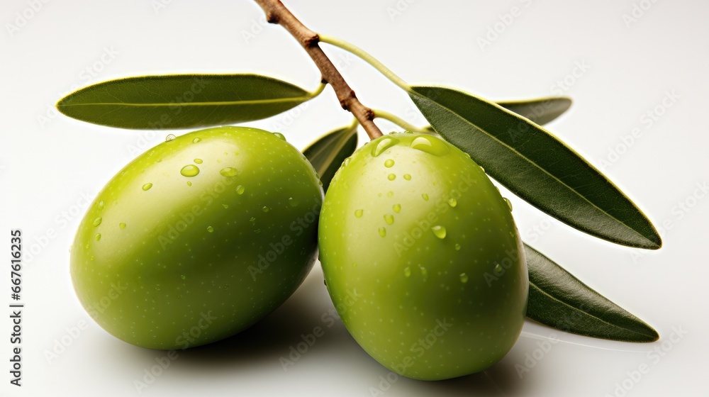 Olive isolated on white background.