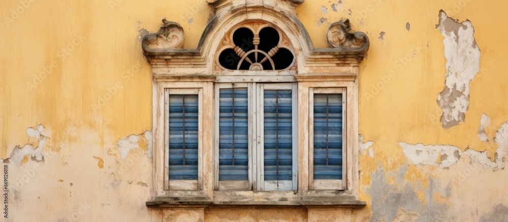 Historical window in Ouro Preto Brazil