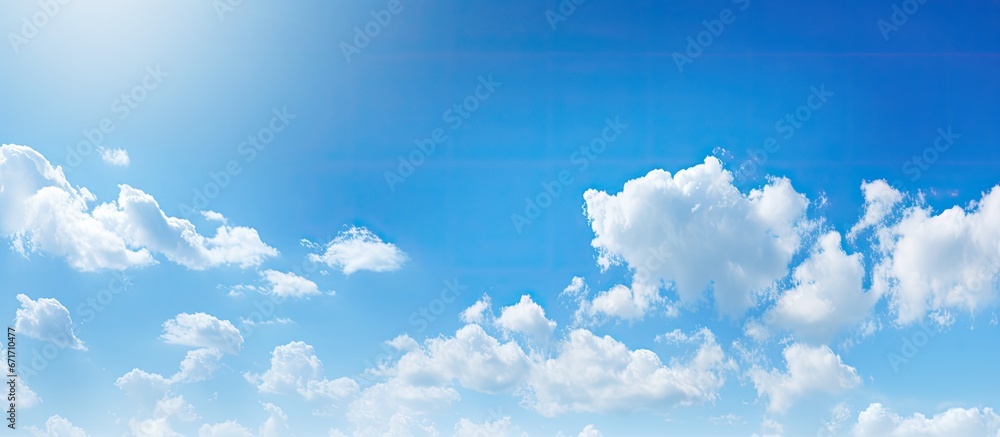 Weather indicating a cheerful atmosphere with a clear azure sky