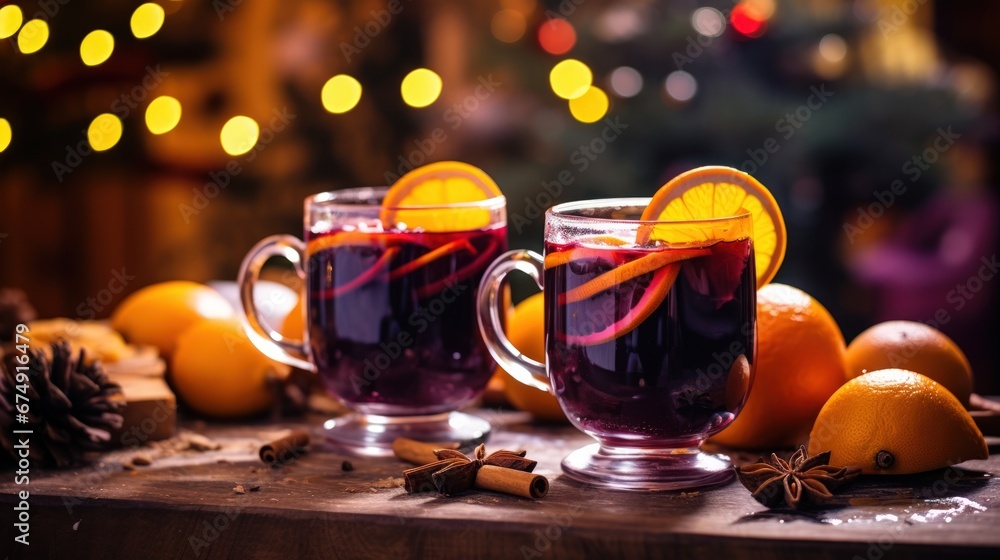 christmas holiday mulled wine,