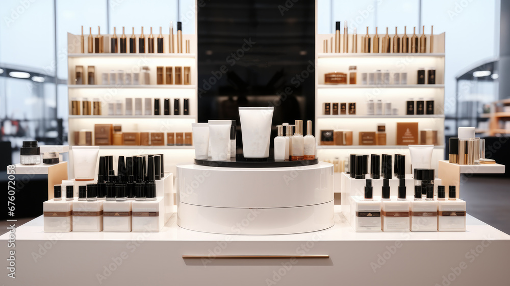 Cosmetics of products, Cosmetics display booth.