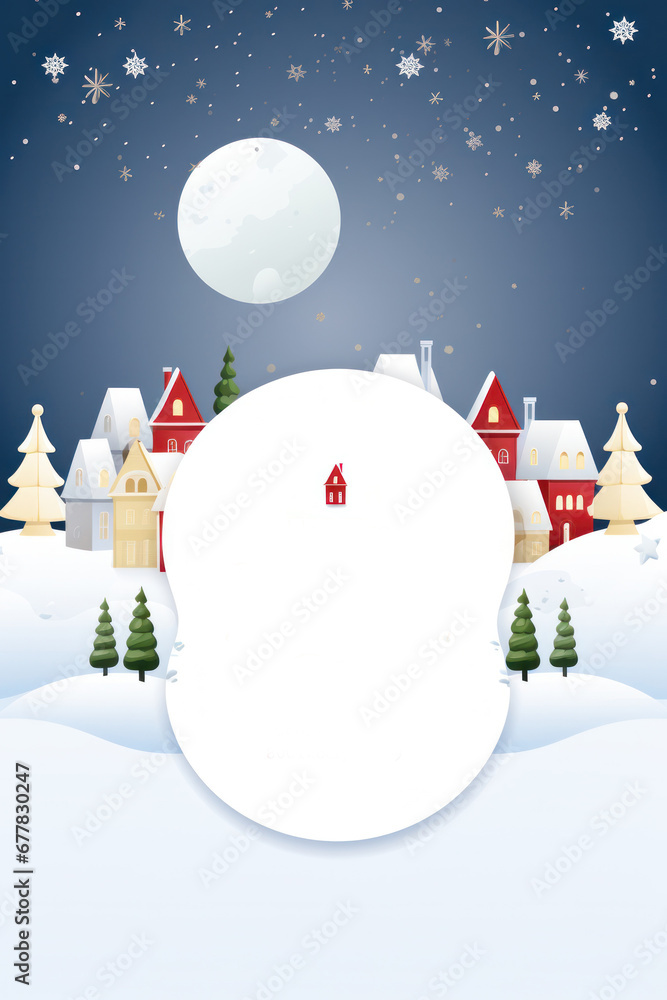 christmas greeting poster with copy space for text