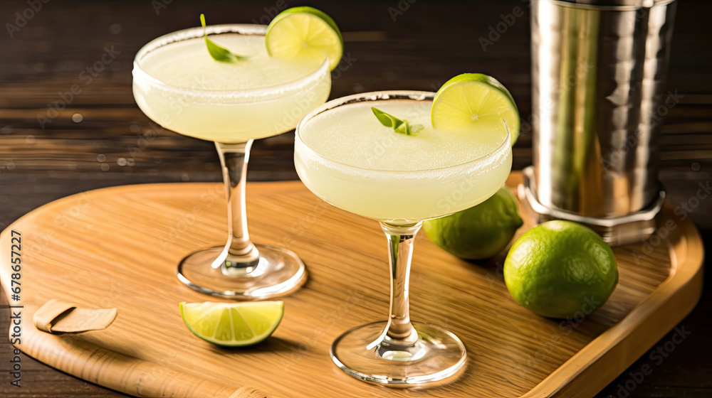 cocktail with kiwi and lime, Cold Boozy LIme Daquiri Cocktail,Alcoholic cocktails, Variety of alcoholic drinks