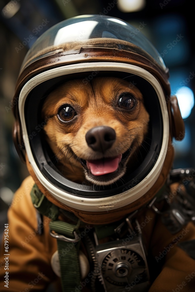 astronaut dog in space