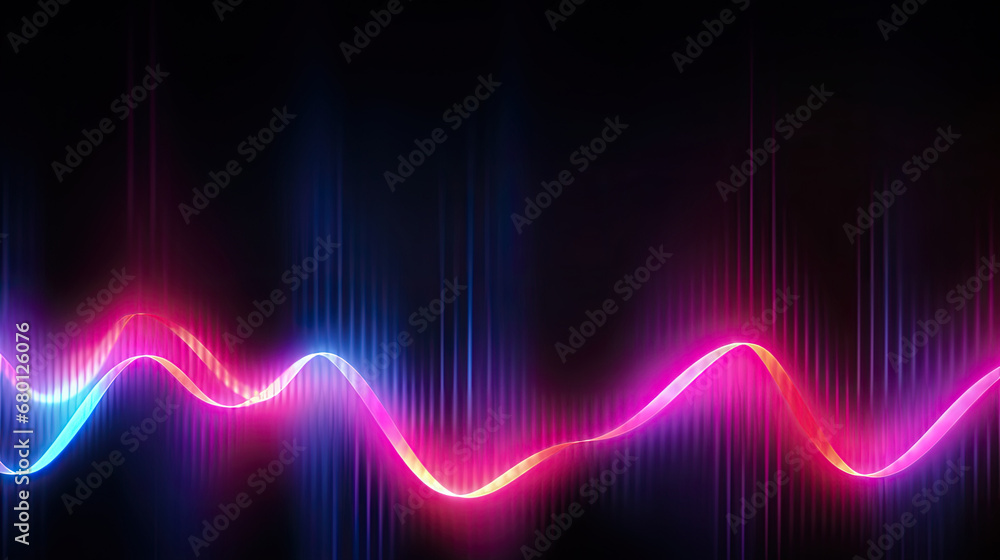 abstract futuristic background rainbow color glowing neon moving high speed line and wave and bokeh Data transfer concept.Colorful Sound Wave Equalizer