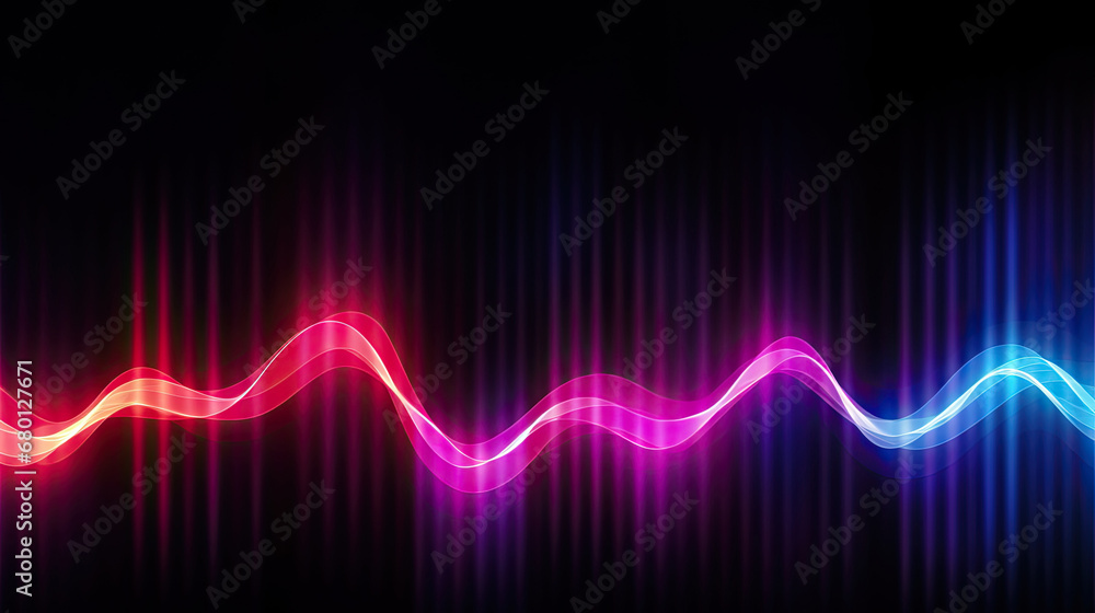 abstract futuristic background rainbow color glowing neon moving high speed line and wave and bokeh Data transfer concept.Colorful Sound Wave Equalizer